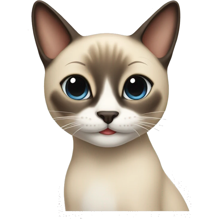 siamese cat smiling emoji