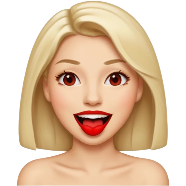 Hungry woman’s mouth emoji