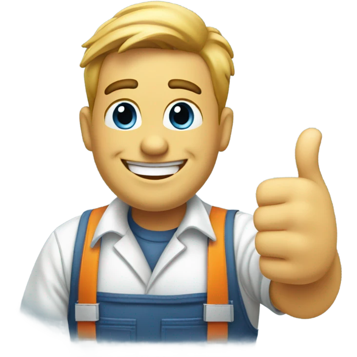 hvac technician,-smile,-thumbs-up emoji