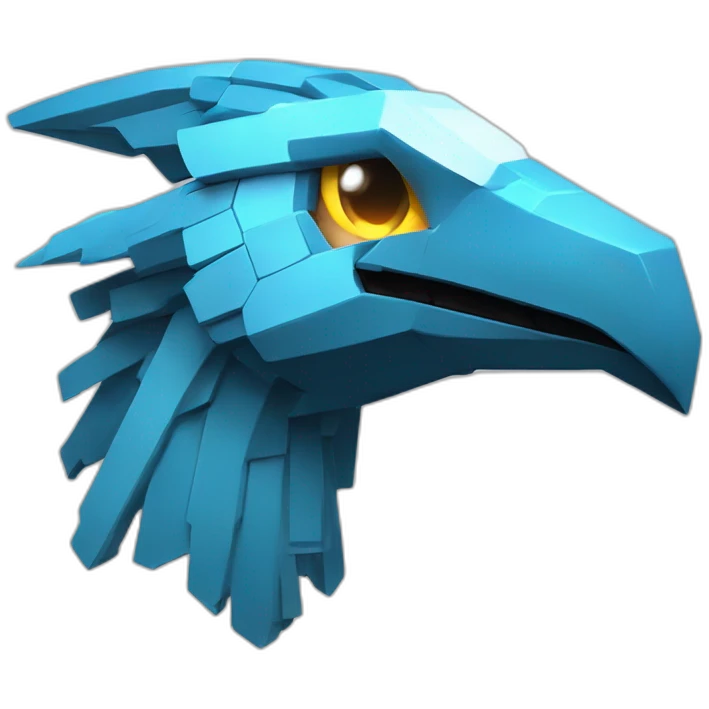 Minecraft Articuno Cyberpunk Head emoji