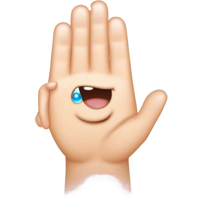 Tongue between fingers with water emoji