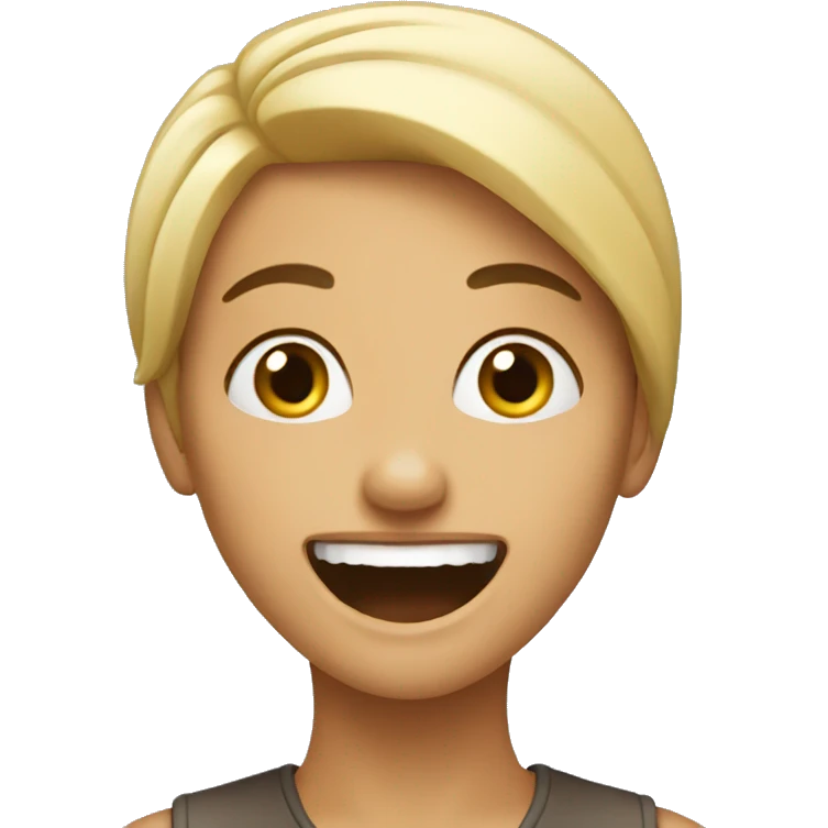 woman looking excited emoji