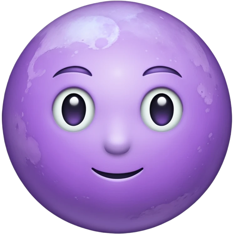 realistic Light purple moon emoji