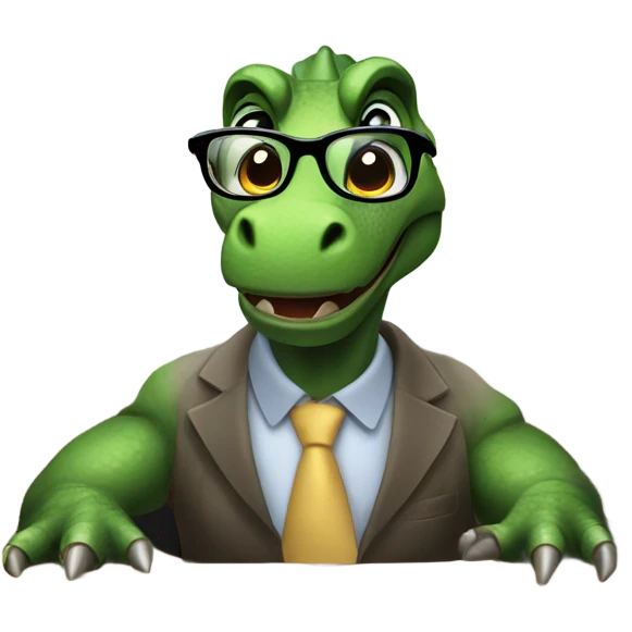 sad office dinosaur emoji