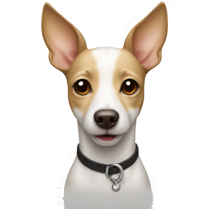 White and beige rat terrier emoji