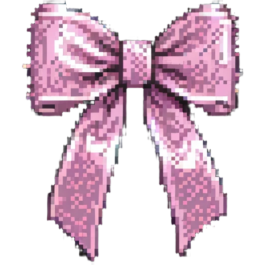 pink glitter bow emoji
