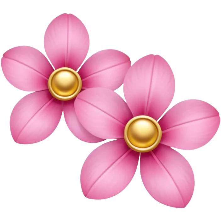a pink flower wearing earrings emoji