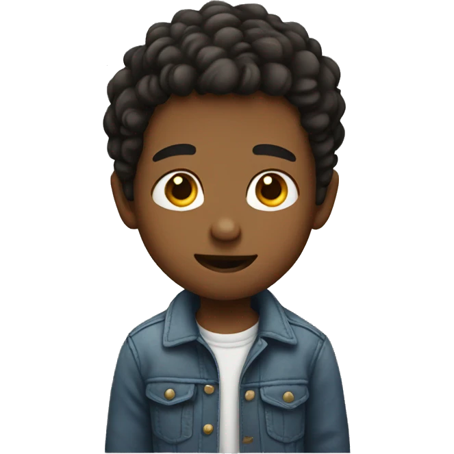 boy with cute look emoji