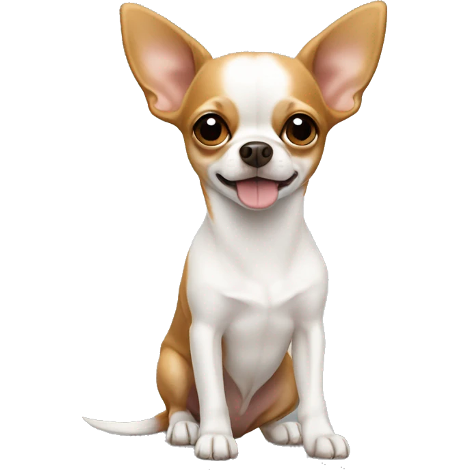 Dog chihuahua white and ginger emoji