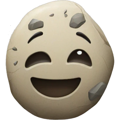 Emoticon with stone emoji