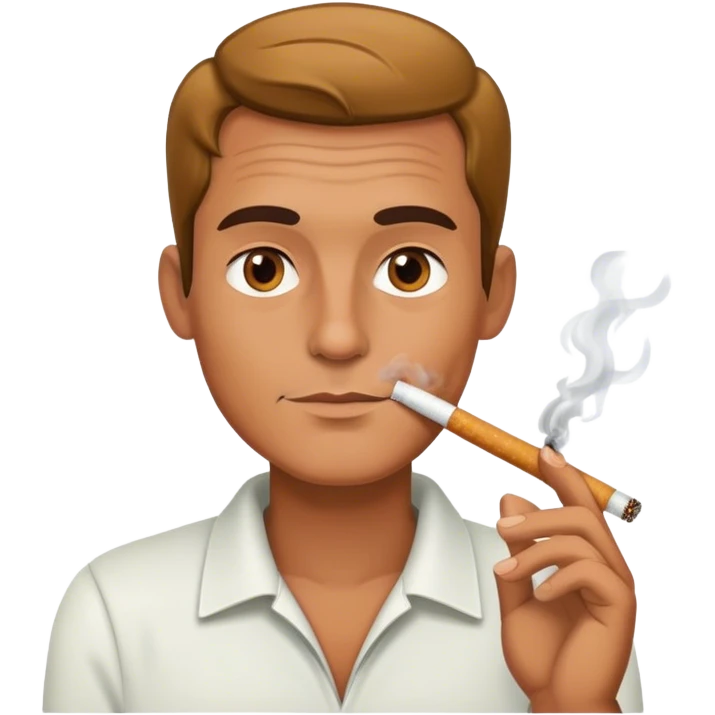 мужик с сигаретой emoji