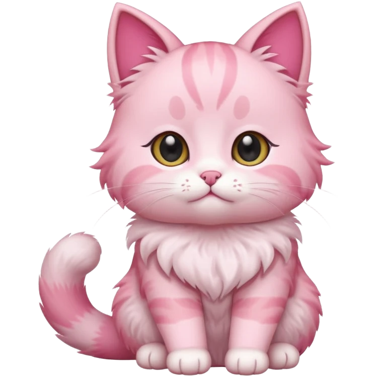 chibi anime pink cat with booty to the screen emoji