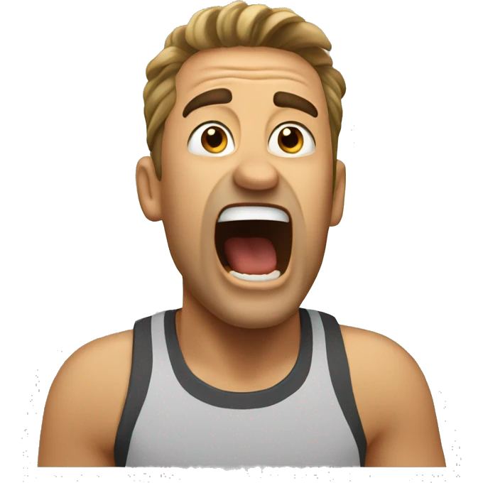 man yelling emoji
