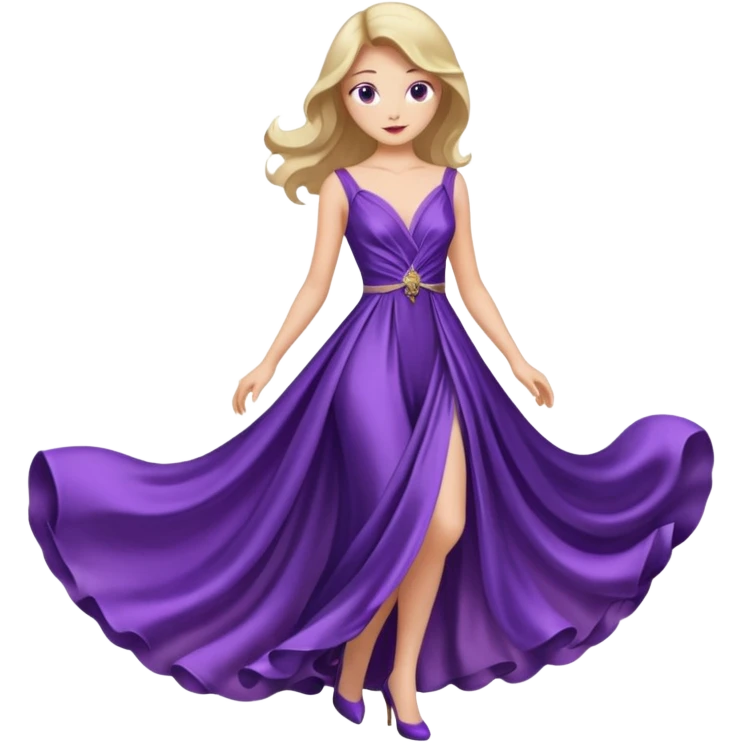 fancy purple dress emoji