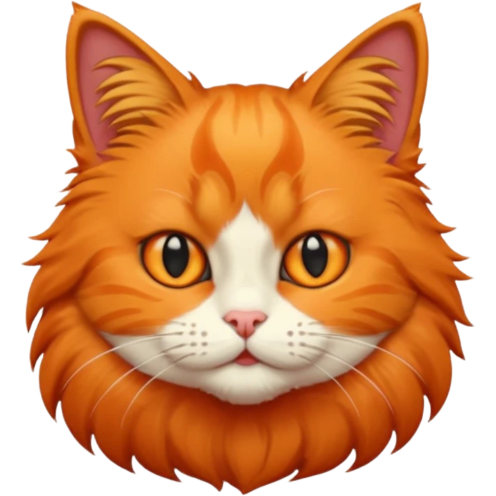 orange and black cat  emoji