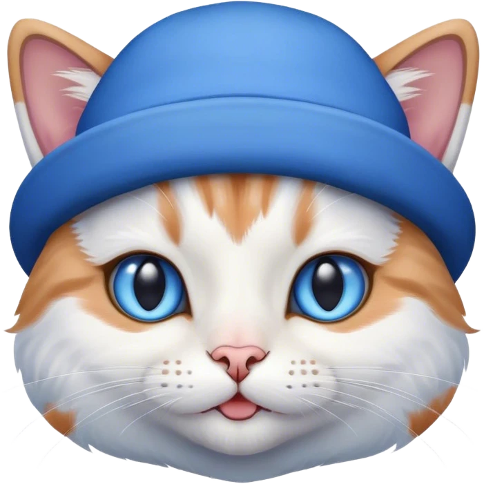 cat with a blue hat emoji
