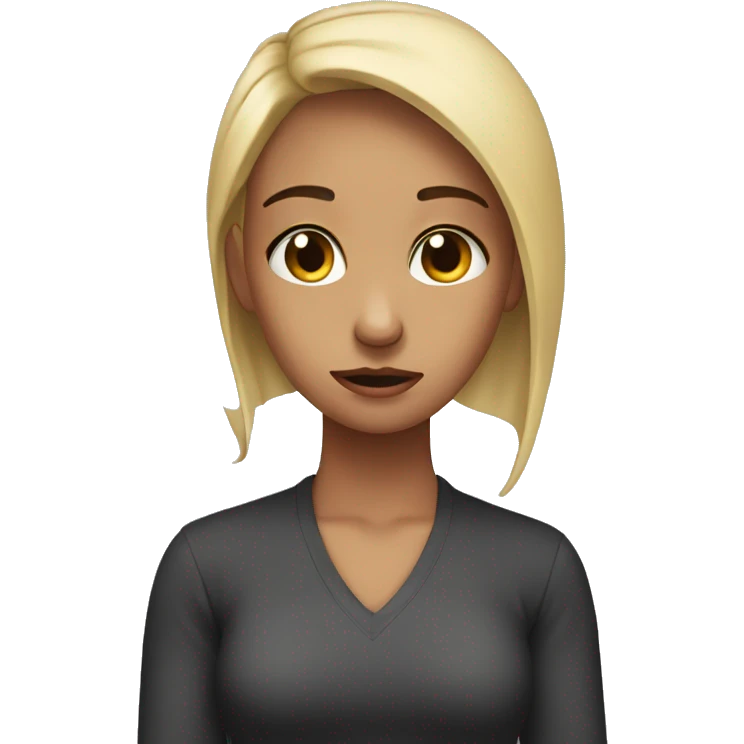 the girl feels bad emoji