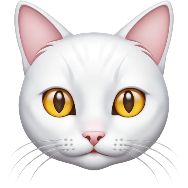 A white cat emoji