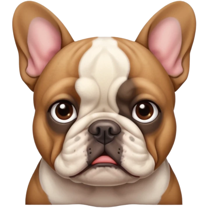 Ashamed French bulldog  emoji