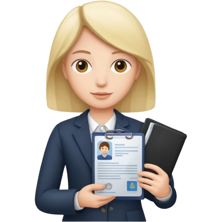 front documents and personal license emoji
