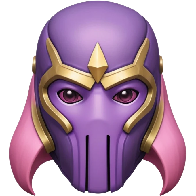 Thanos wearing pink Squid Game guard mask with triangle symbol emoji