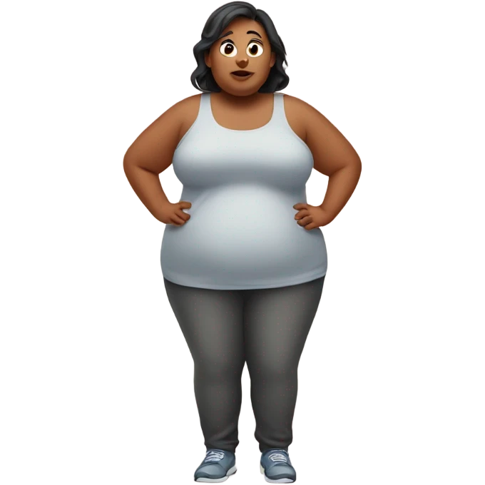 Obese woman  emoji