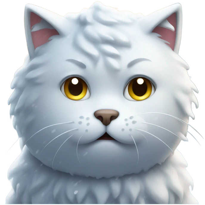 sad cat getting snowed on emoji