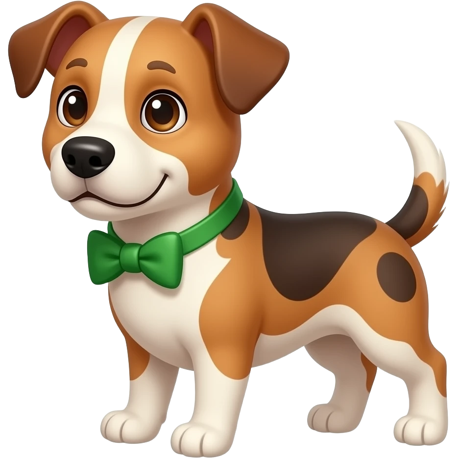 The dog wearing a Green Bowties emoji