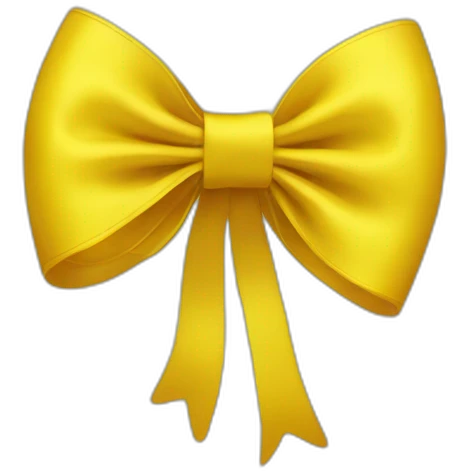 Bright yellow bow emoji