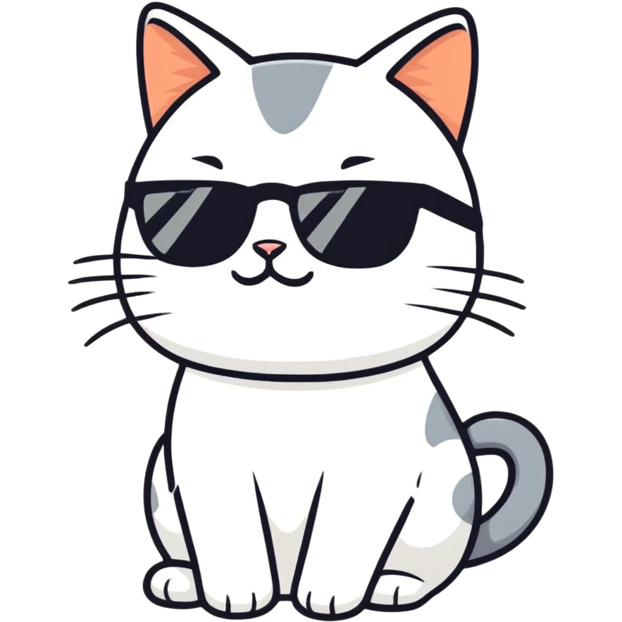 Cat with sunglasses emoji
