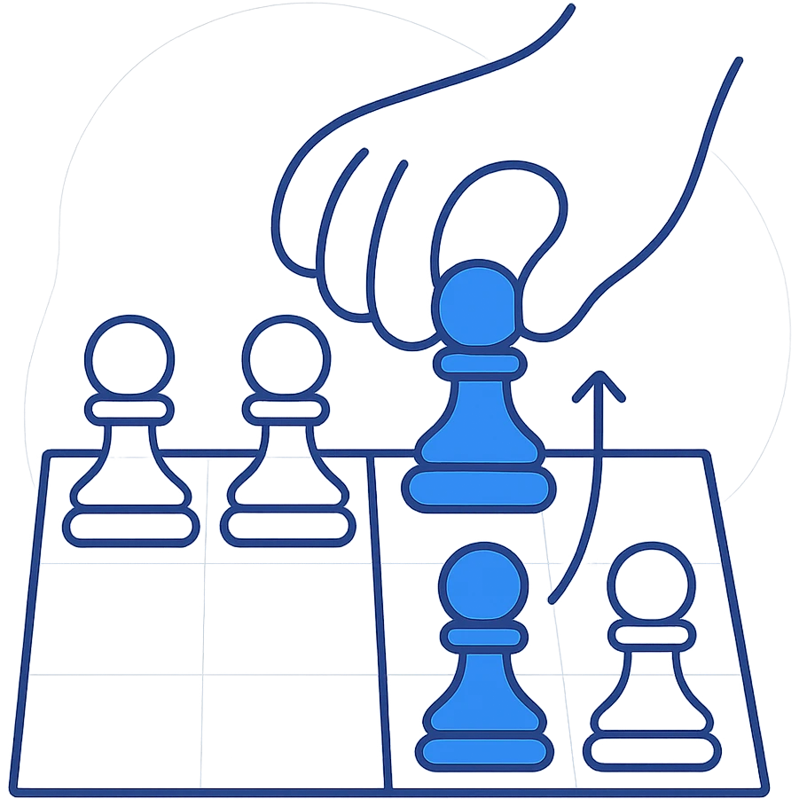 chess opening move, transparent background emoji