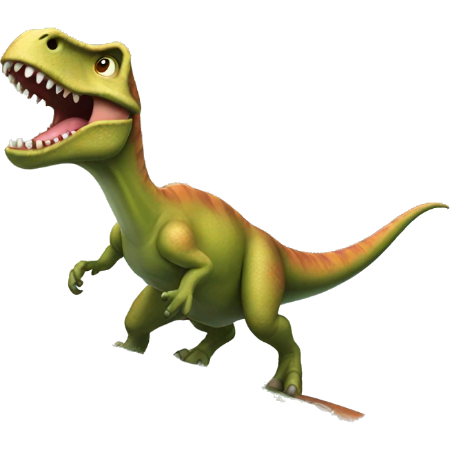 dinosaur surfing emoji
