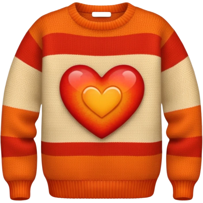 heart with autumn sweater emoji