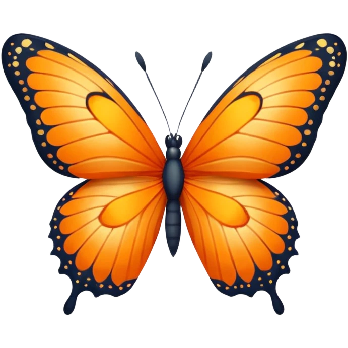 orange butterfly emoji