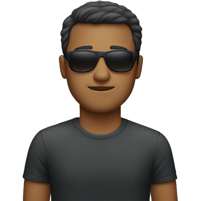 Tshirt person wearing sunglasses emoji