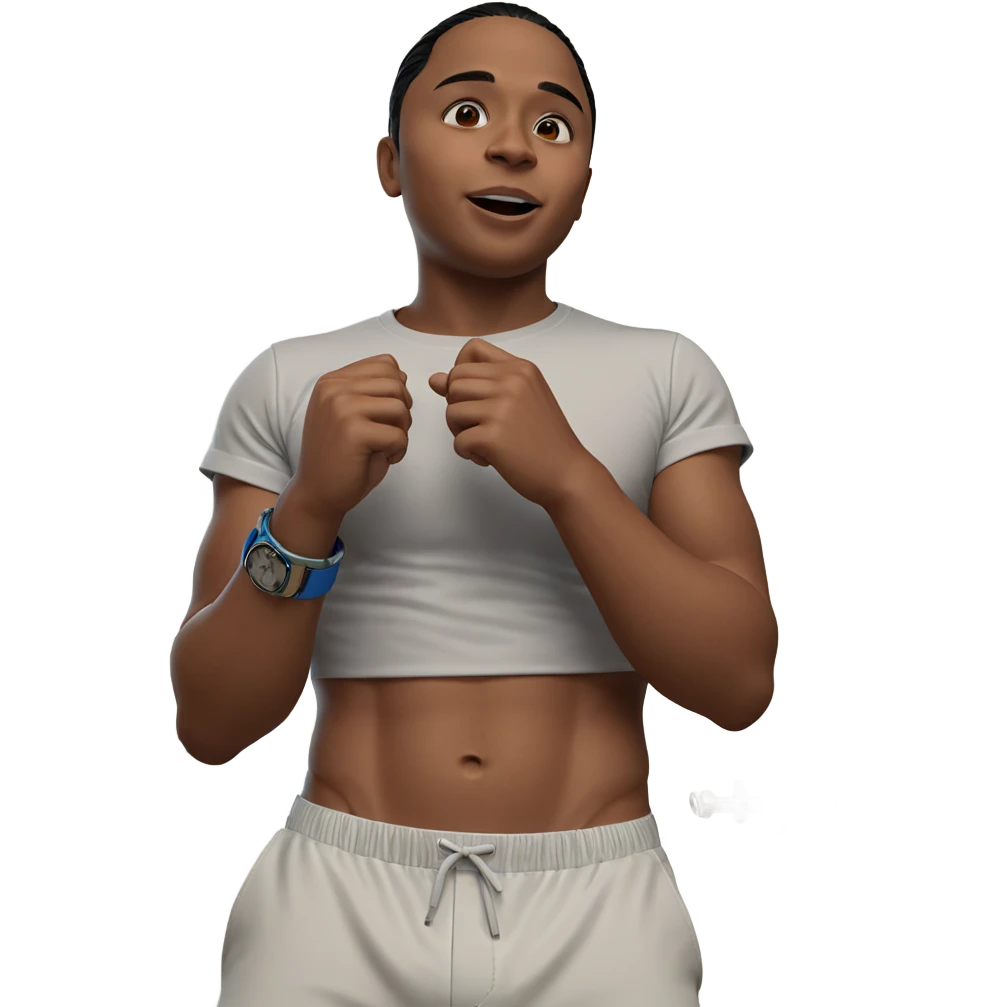 boy in white shirt indoors emoji