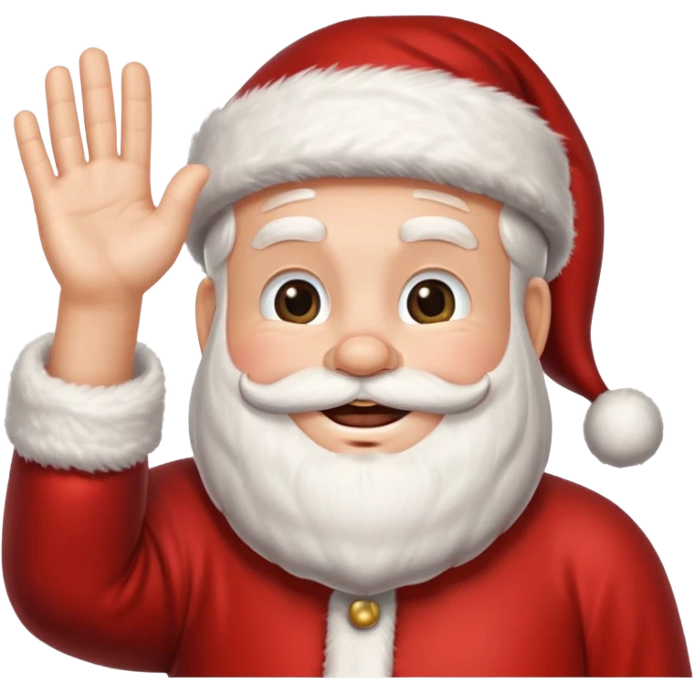 SANTA CLAUSE Y MANO ARRIBA ANIMANDO emoji