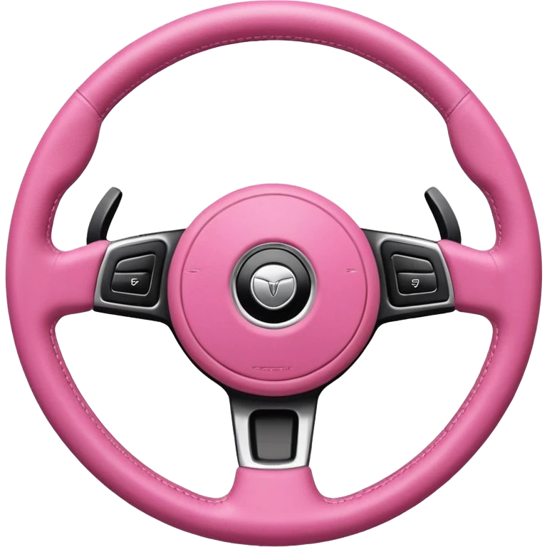 Pink sports car steering wheel  emoji