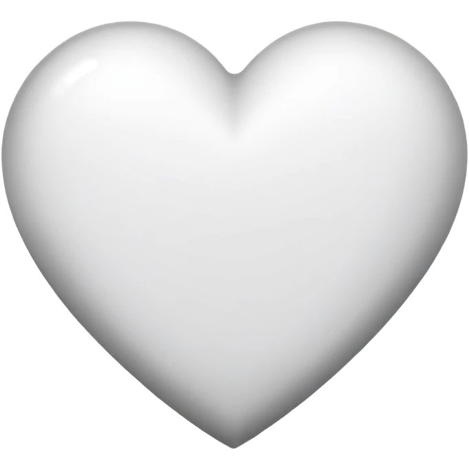 Sketch style black and white heart emoji
