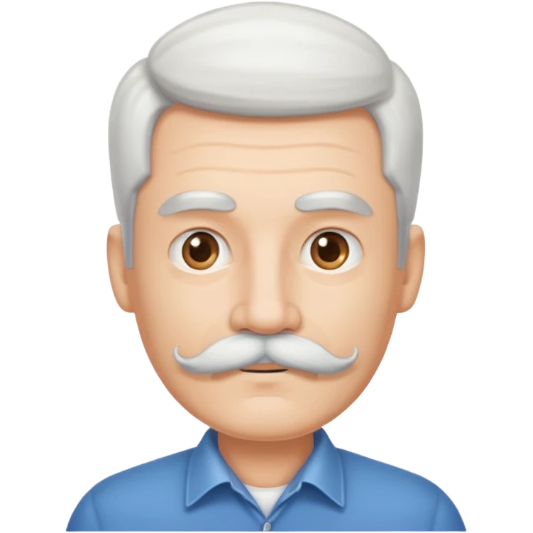 longer white moustachhe emoji