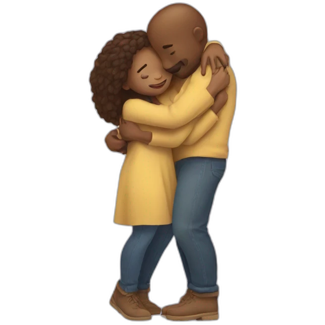 Love with hug emoji