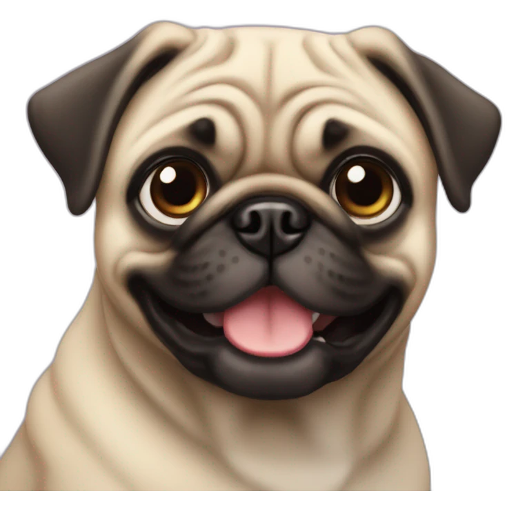 Cute pug emoji