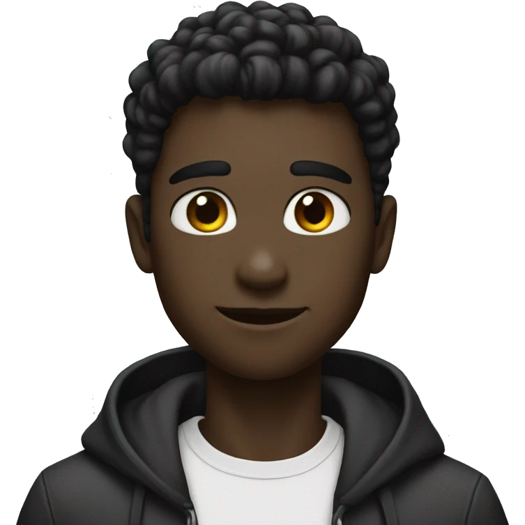 Black hear whit hot emoji