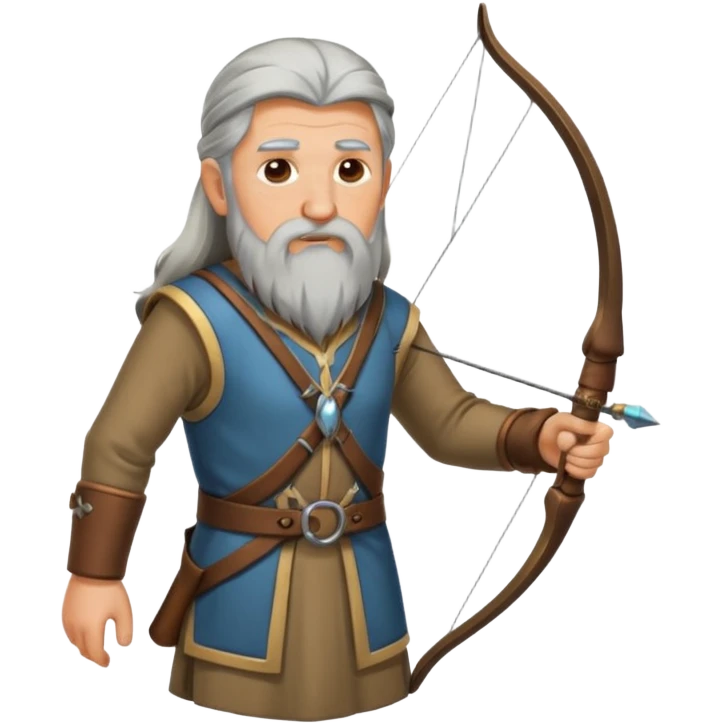 old aged archer dont wear him dress, he should be in long hair , long beard emoji