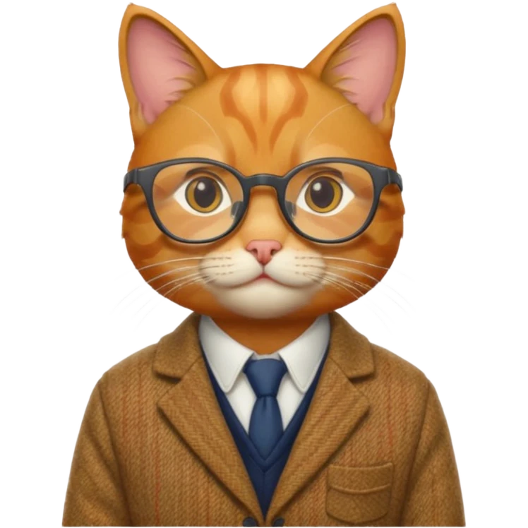 Professor cat emoji