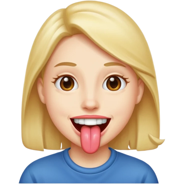 Doing the tongue out trend emoji