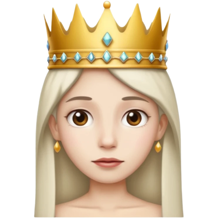 White crown skinny emoji