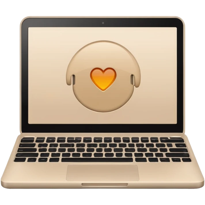 A beige laptop aesthetics  emoji