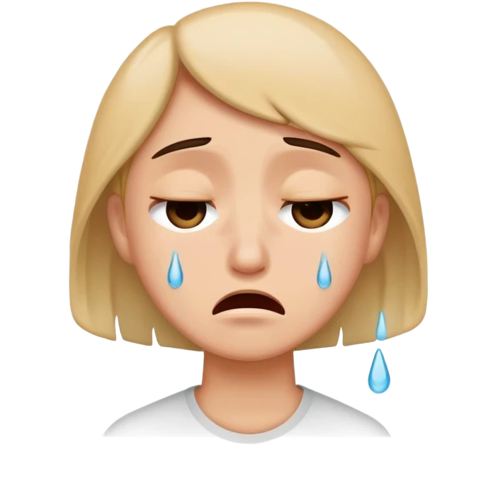 Crying to hard emoji