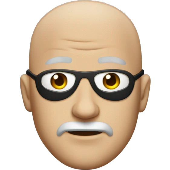 bald man in eyepatch emoji